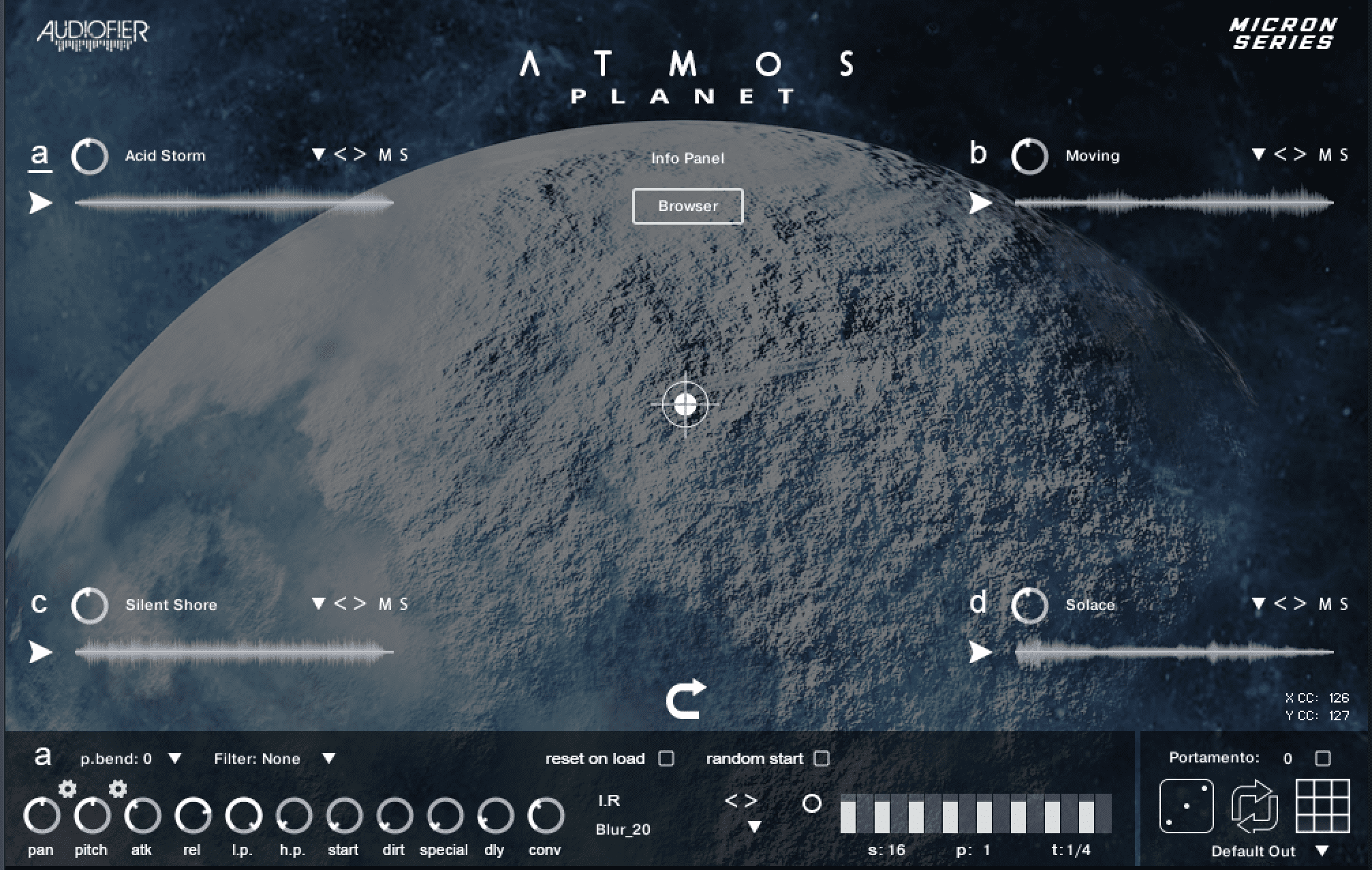 Audiofier - Micron - Atmos Planet Kontakt Instruments Software GUI Artwork