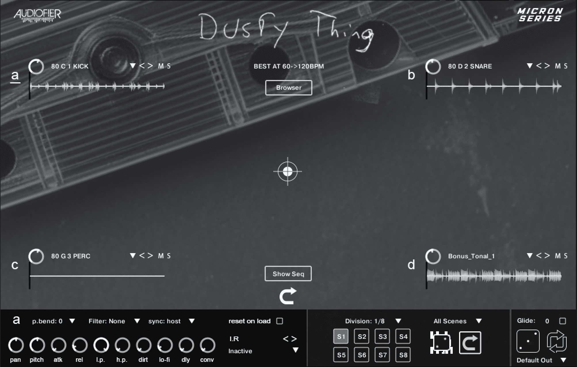 Audiofier - Micron – Dusty Thing Kontakt Instruments Software GUI Artwork