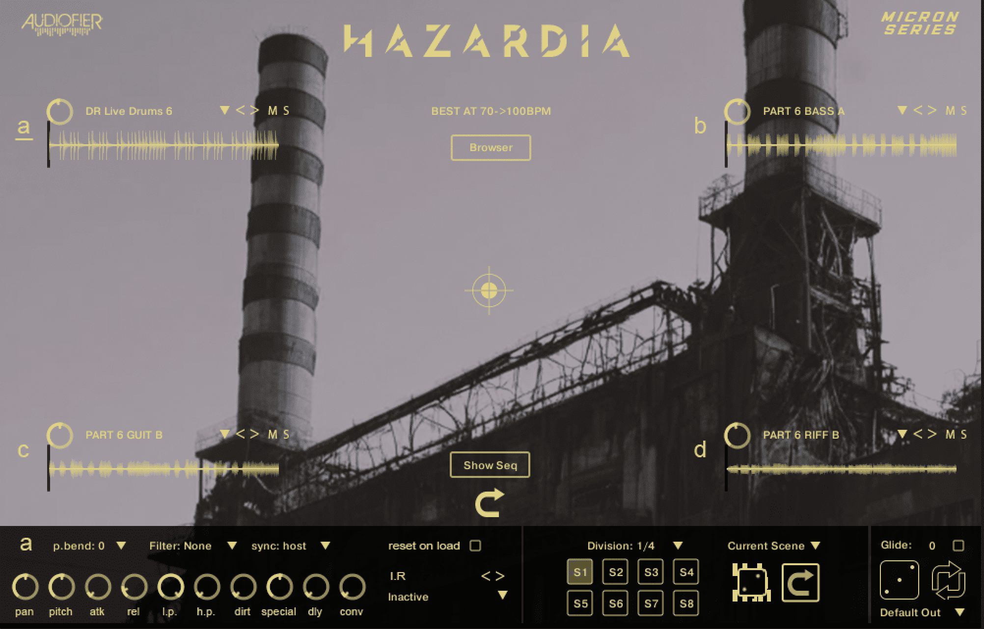 Audiofier - Micron – Hazardia Kontakt Instruments Software GUI Artwork