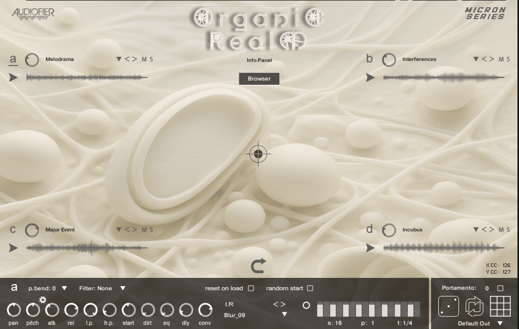 Audiofier - Micron – Organic Realm Kontakt Instruments Software GUI Artwork