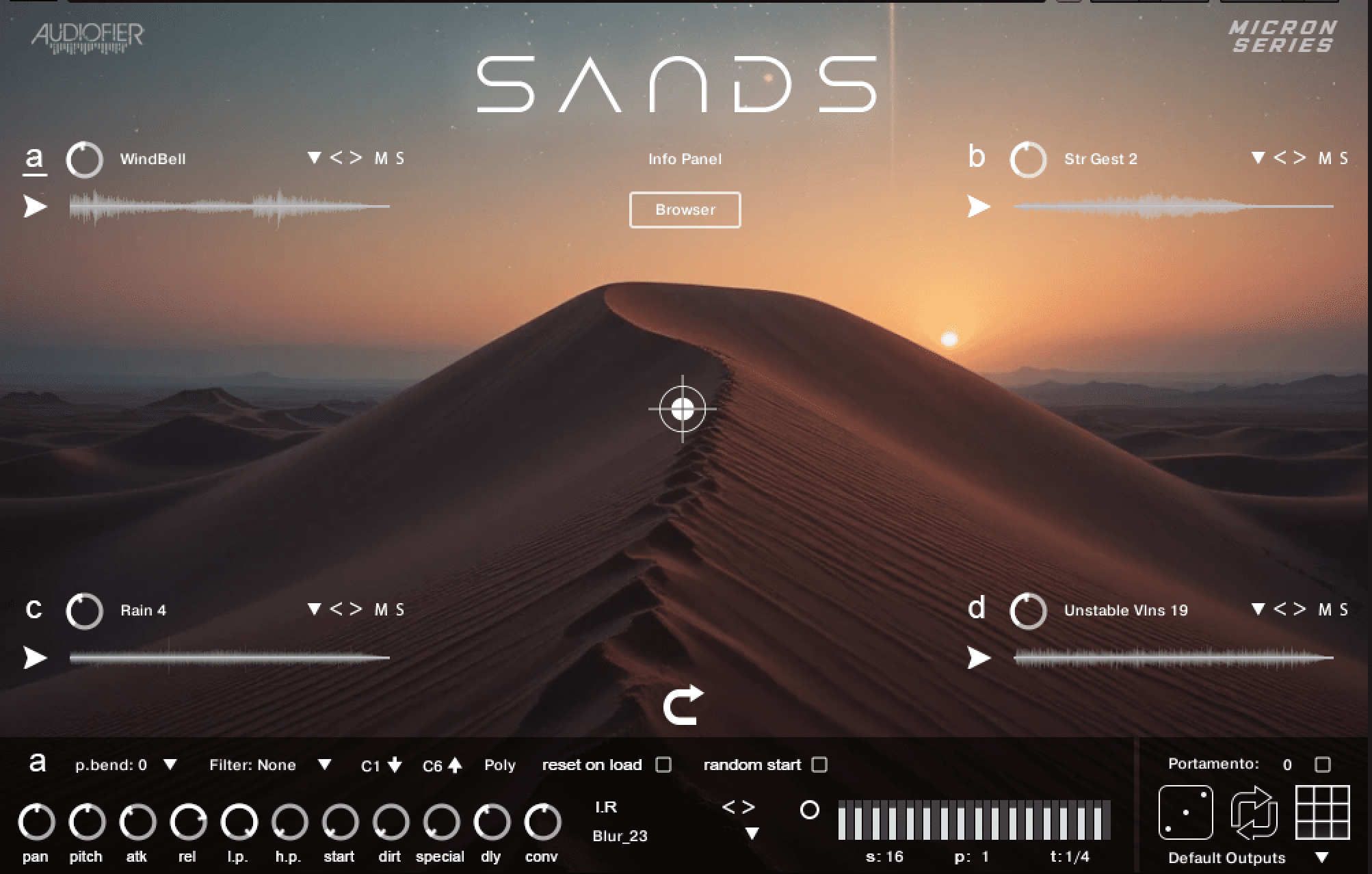 Audiofier - Micron – Sands Kontakt Instruments Software GUI Artwork