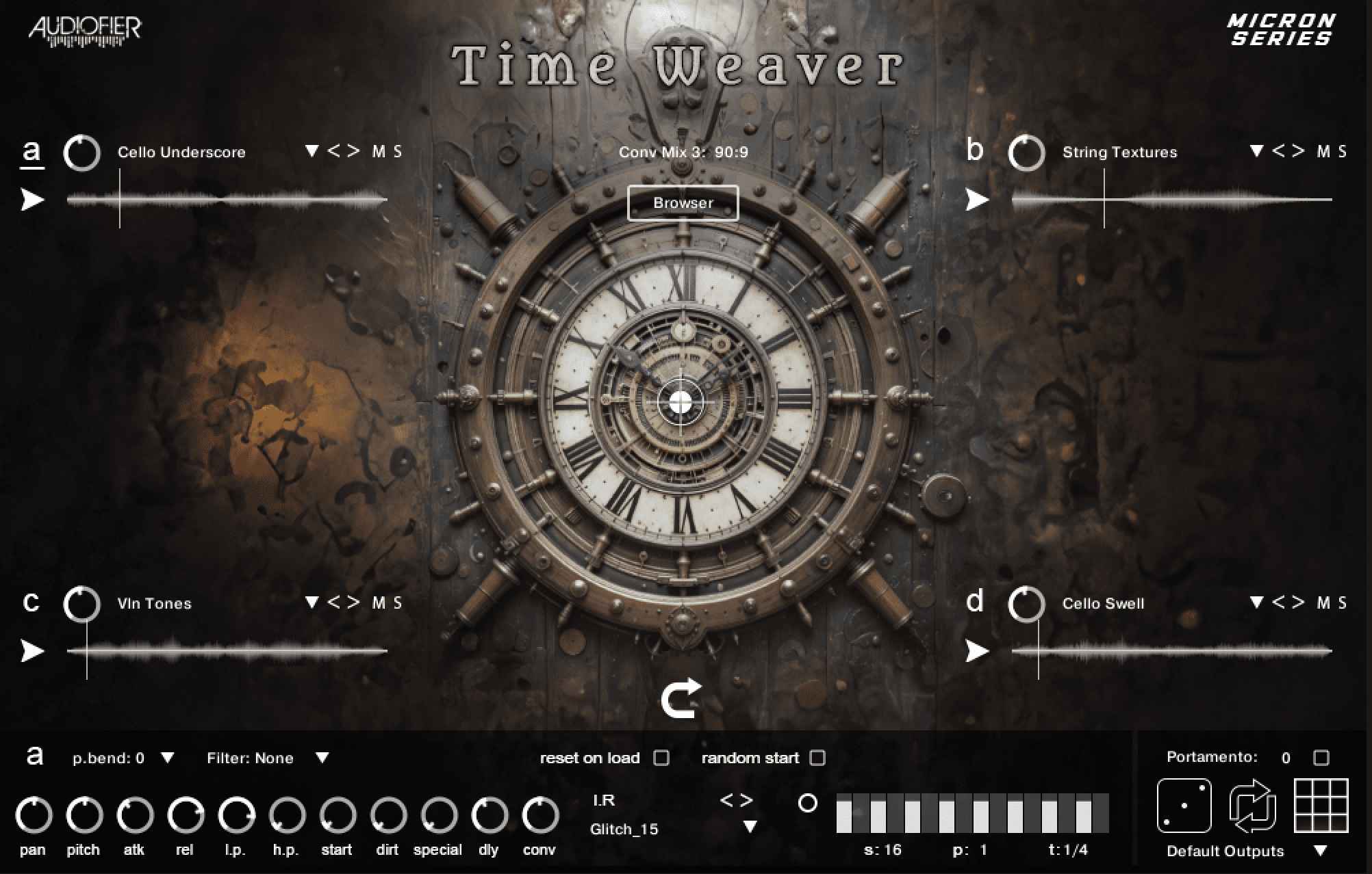 Audiofier - Micron – Time Weaver Kontakt Instruments Software GUI Artwork