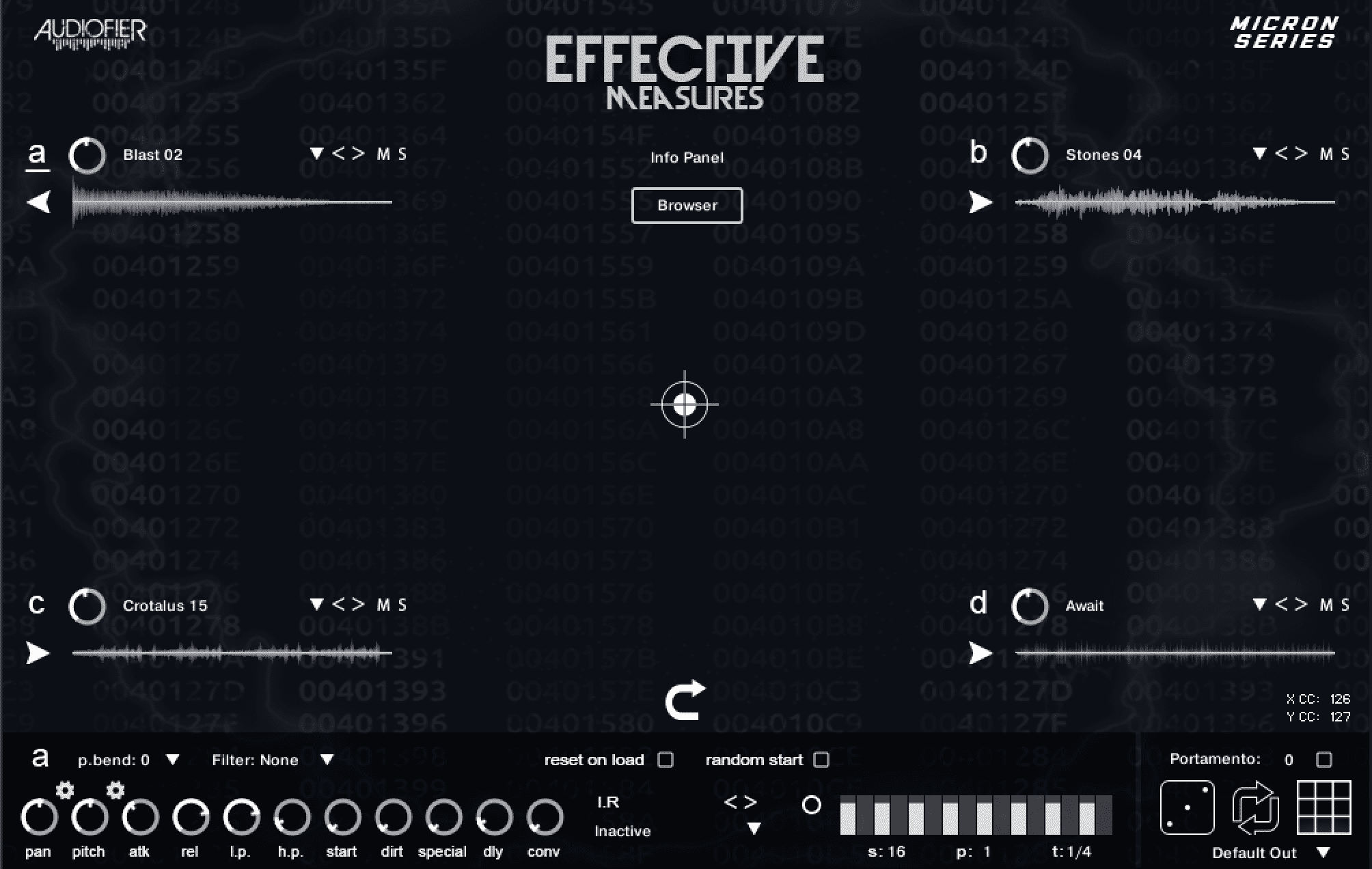 Audiofier - Micron - Effective Measures Kontakt Instruments Software GUI Artwork