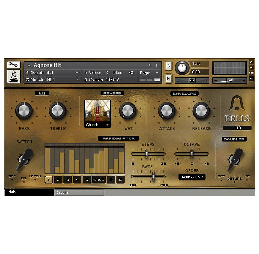 AudioThing - Bells Kontakt Instruments Software GUI Artwork