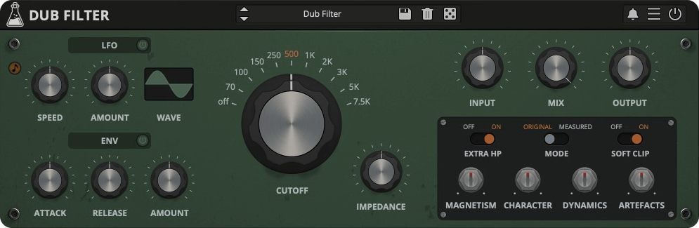 AudioThing - Dub Filter Plugins & FX Software GUI Artwork