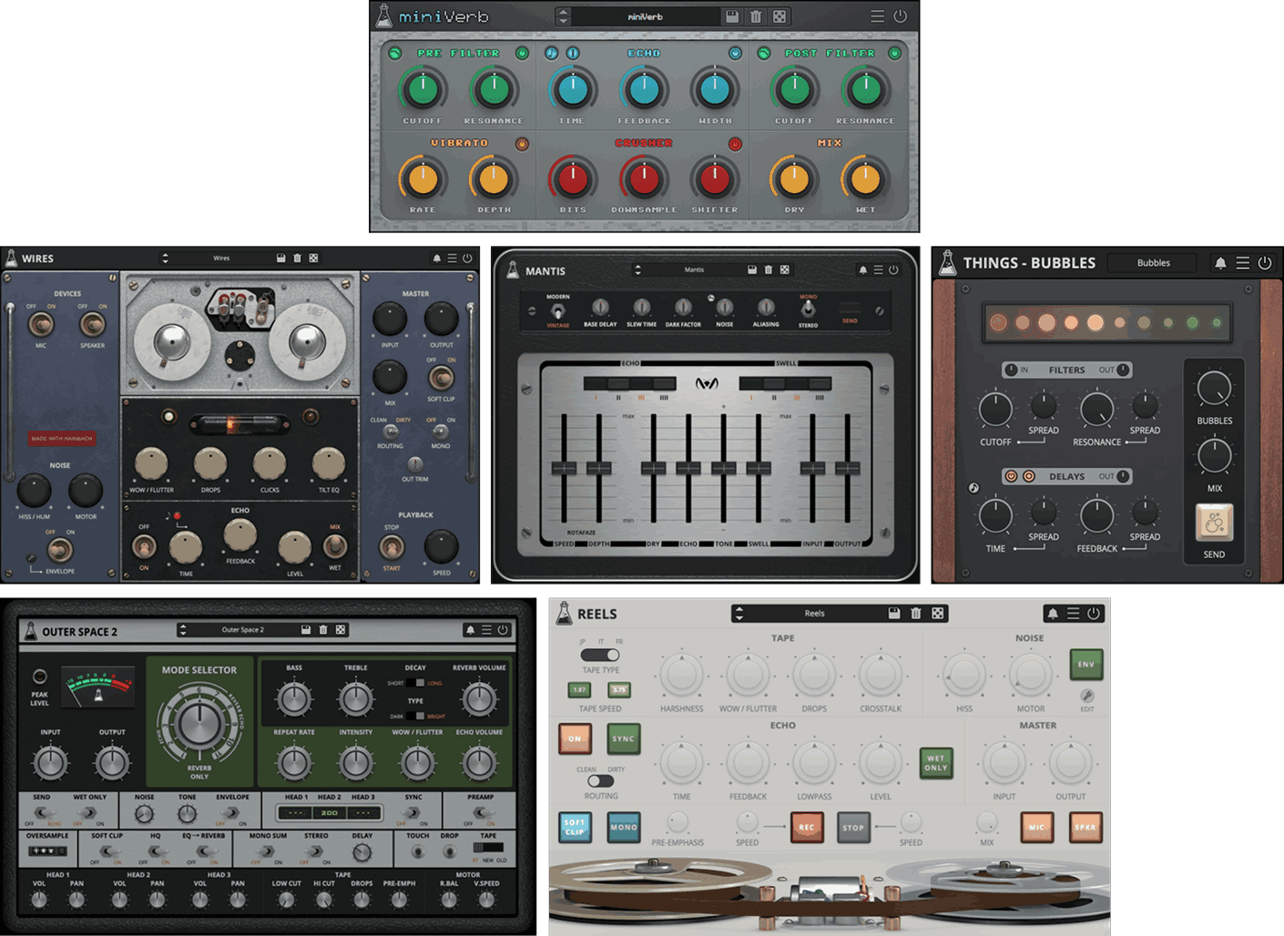 AudioThing - Echo Bundle Plugins & FX Software GUI Artwork