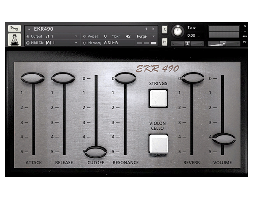 AudioThing - EKR490 Kontakt Instruments Software GUI Artwork
