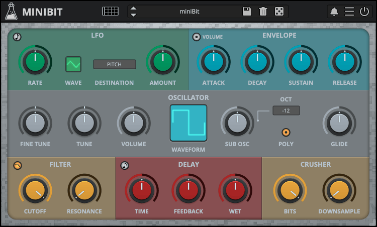 AudioThing - miniBit Plugins & FX Software GUI Artwork