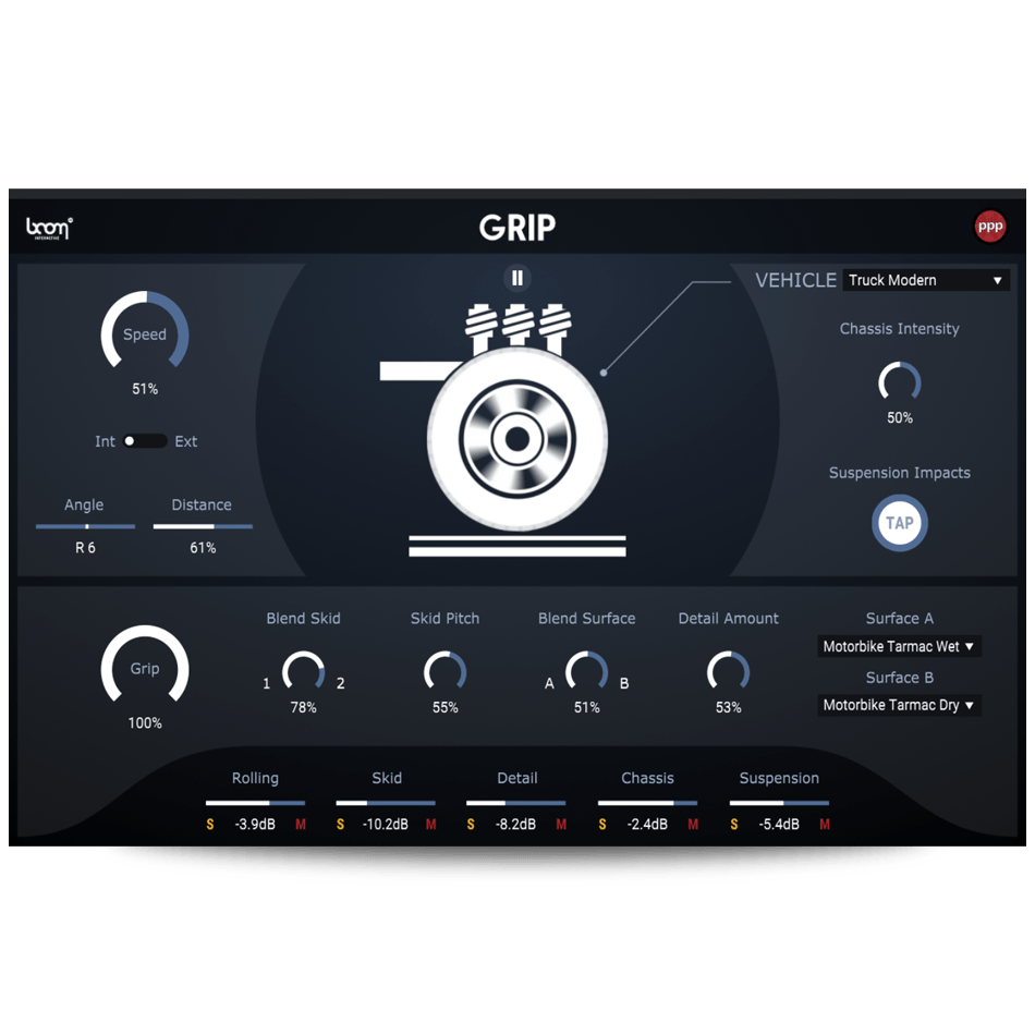 BOOM Library - Grip Plugins & FX Software GUI Artwork
