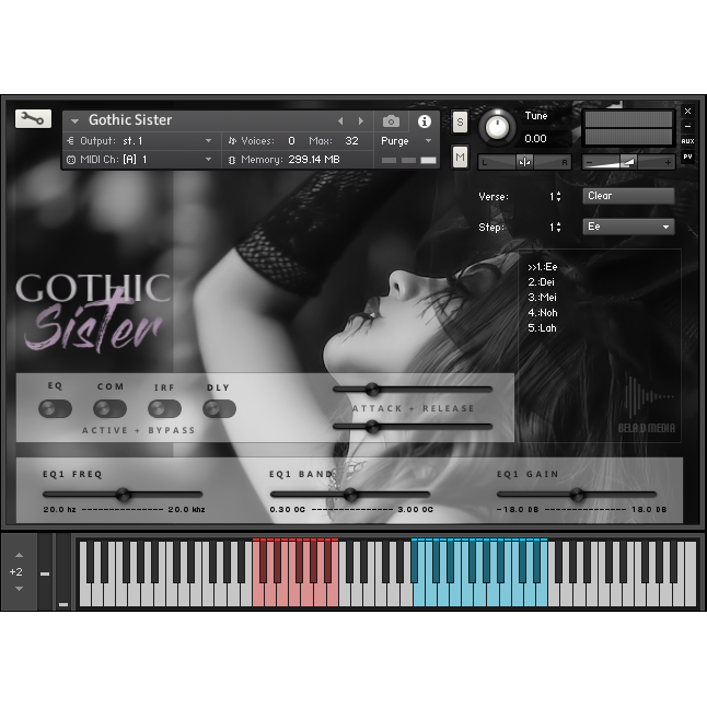 Bela D Media - Gothic Sister Kontakt Instruments Software GUI Artwork