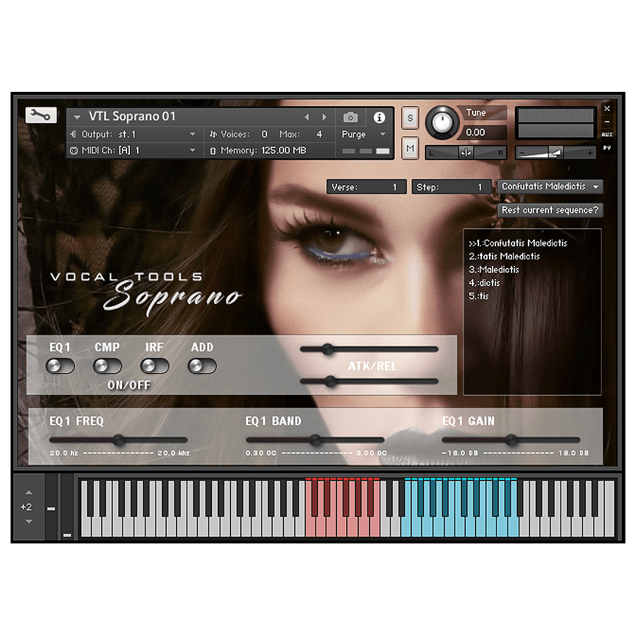 Bela D Media - Vocal Tools Latin Soprano Kontakt Instruments Software GUI Artwork