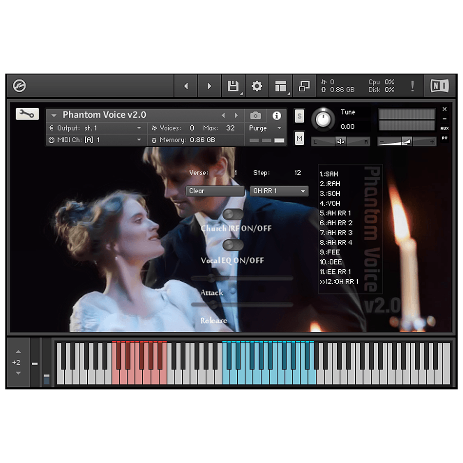Bela D Media - Phantom Voice Kontakt Instruments Software GUI Artwork