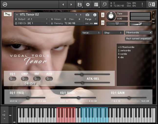 Bela D Media - Vocal Tools Latin Tenor Kontakt Instruments Software GUI Artwork