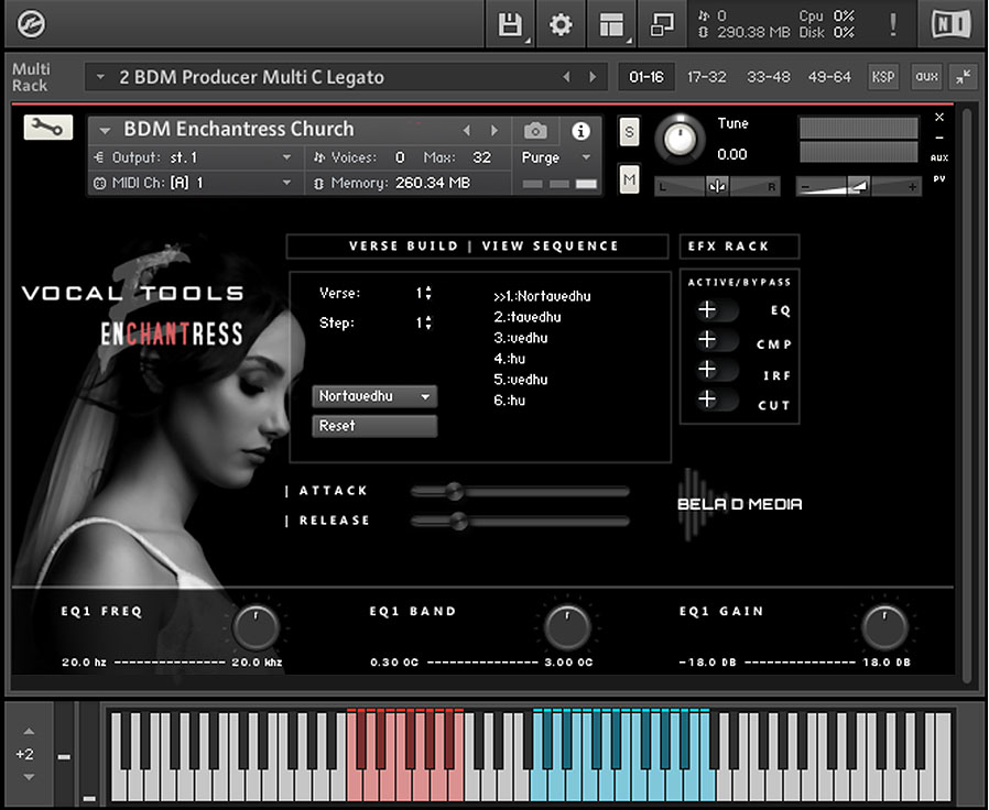 Bela D Media - Vocal Tools - Enchantress Kontakt Instruments Software GUI Artwork