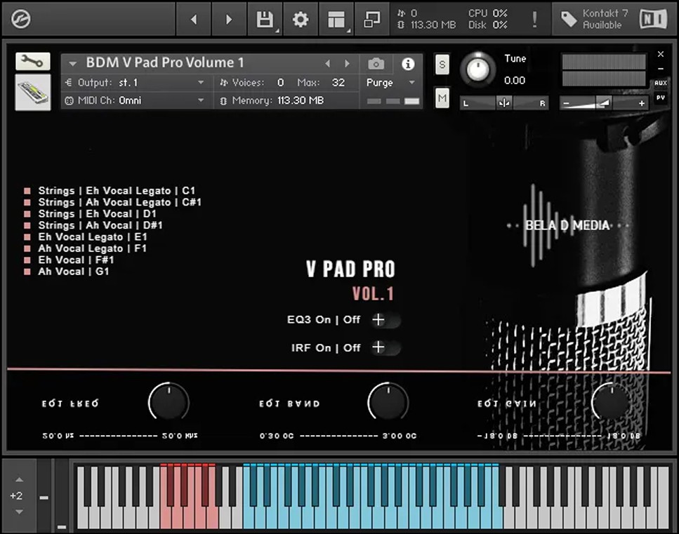 Bela D Media - V Pad Pro Vol. 1 Kontakt Instruments Software GUI Artwork