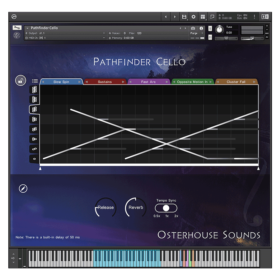 Osterhouse Sounds - Pathfinder Cello Kontakt Instruments Software GUI Artwork