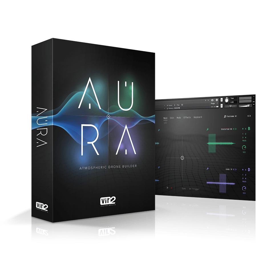 Vir2 Instruments - Aura: Atmospheric Drone Builder Kontakt Instruments Software GUI Artwork