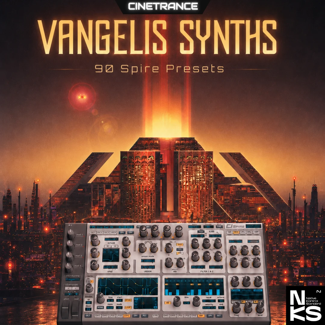 CineTrance - Vangelis Synths for Spire Presets Software GUI Artwork