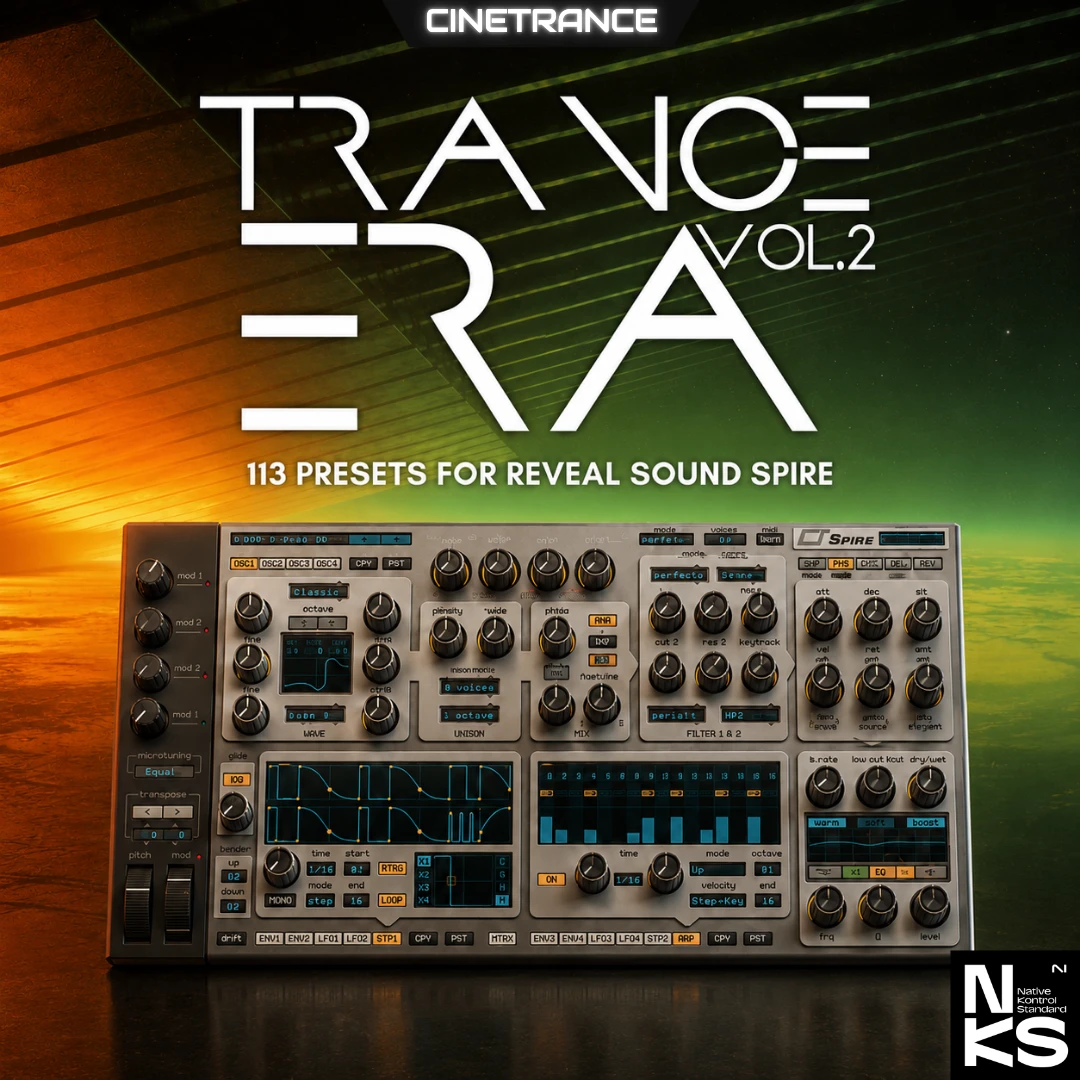 CineTrance - Trance Era Vol.2 - Spire Presets Software GUI Artwork