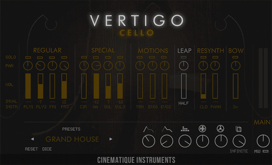 Cinematique Instruments - Vertigo Cello Screenshot 2