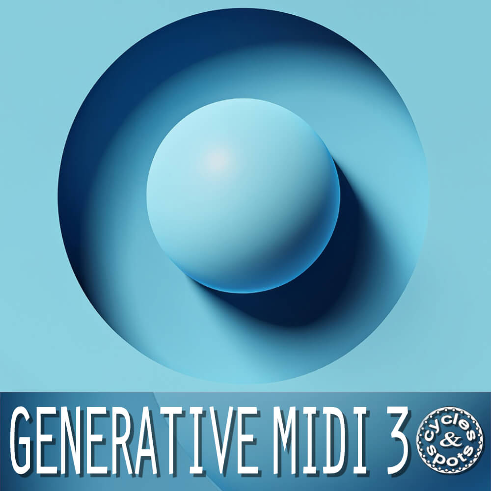 Cycles and Spots - Generative MIDI 3 Sample Packs Software GUI Artwork
