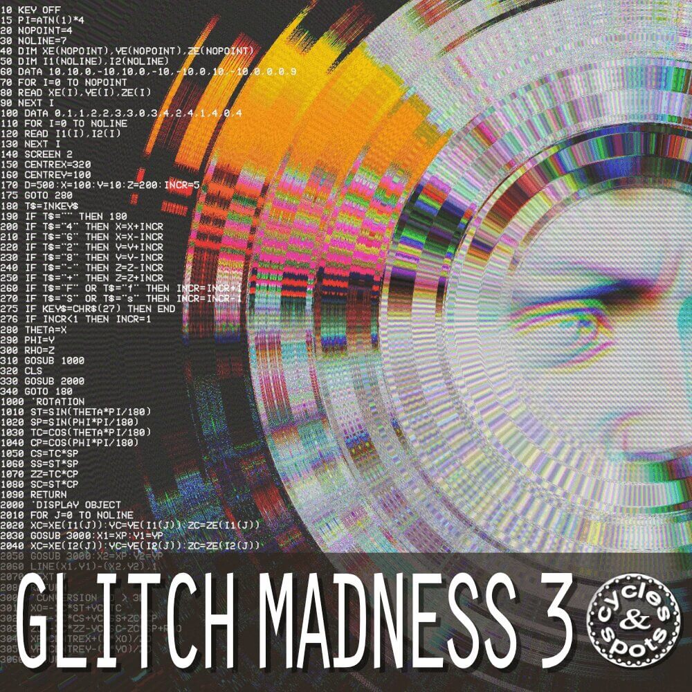 Cycles and Spots - Glitch Madness 3 Sample Packs Software GUI Artwork