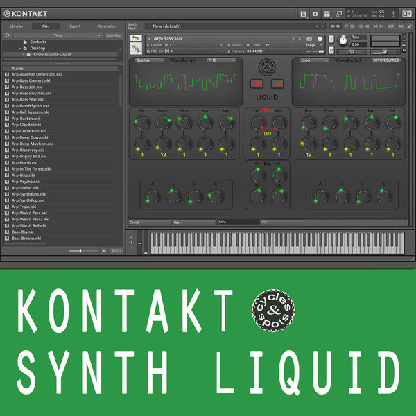 Cycles and Spots - Kontakt Synth Liquid Kontakt Instruments Software GUI Artwork