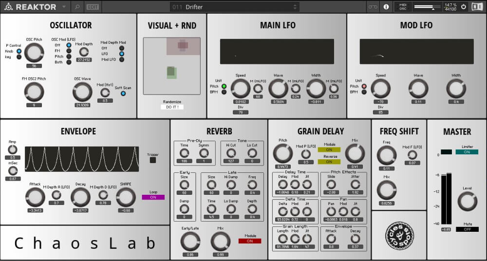 Cycles and Spots - Reaktor ChaosLab Plugins & FX Software GUI Artwork