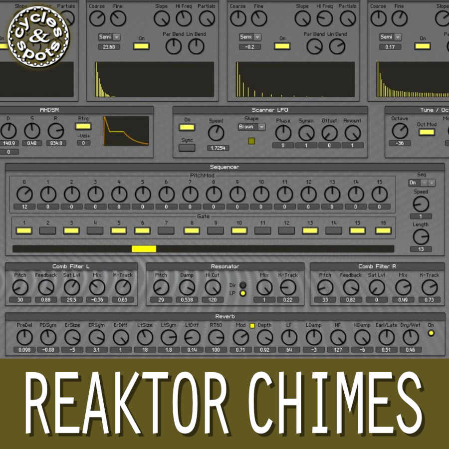 Cycles and Spots - Reaktor Chimes Presets Software GUI Artwork