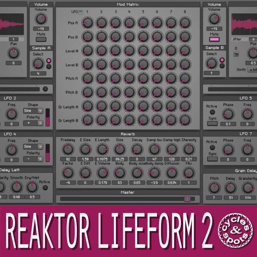 Cycles and Spots - Reaktor Lifeform 2 Presets Software GUI Artwork
