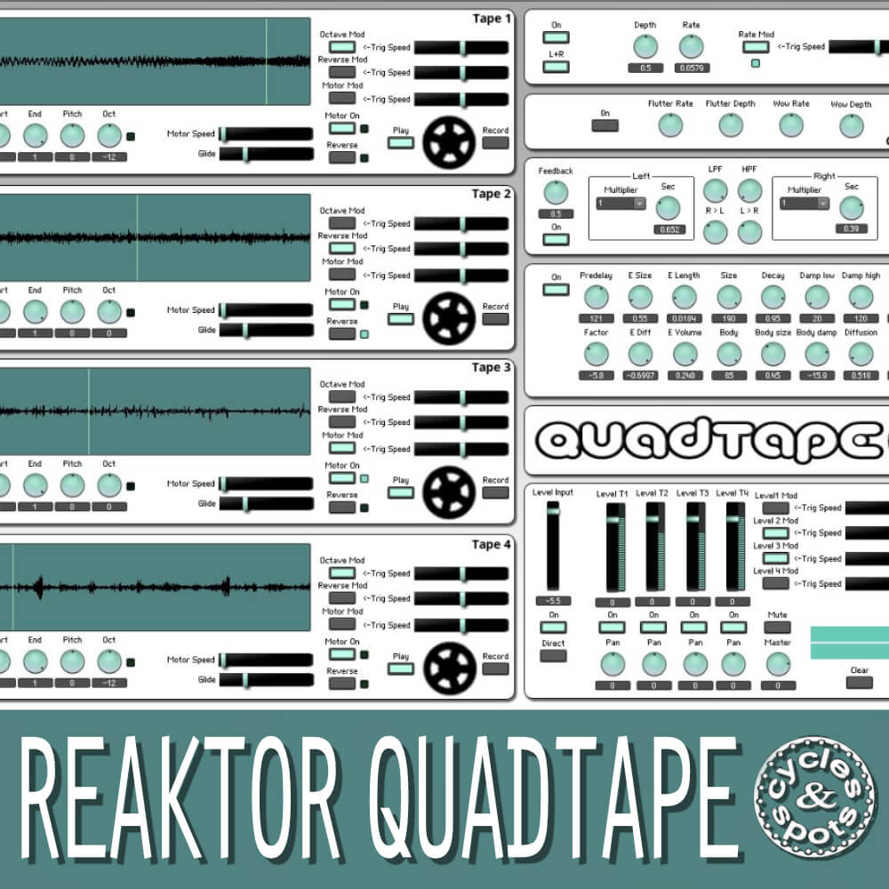 Cycles and Spots - Reaktor QuadTape Presets Software GUI Artwork