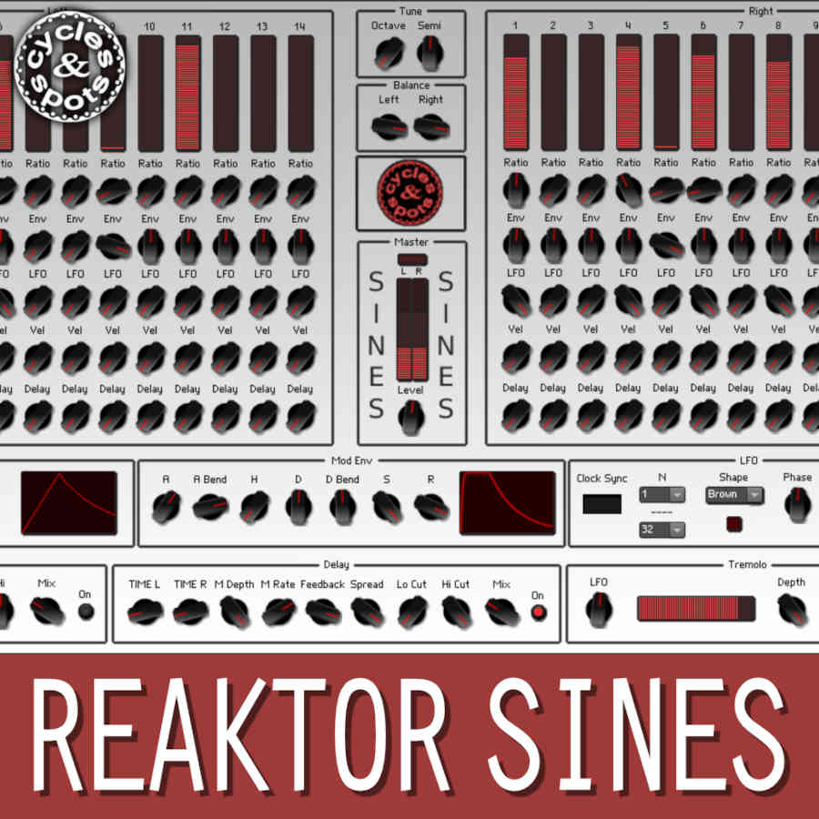 Cycles and Spots - Reaktor Sines Presets Software GUI Artwork