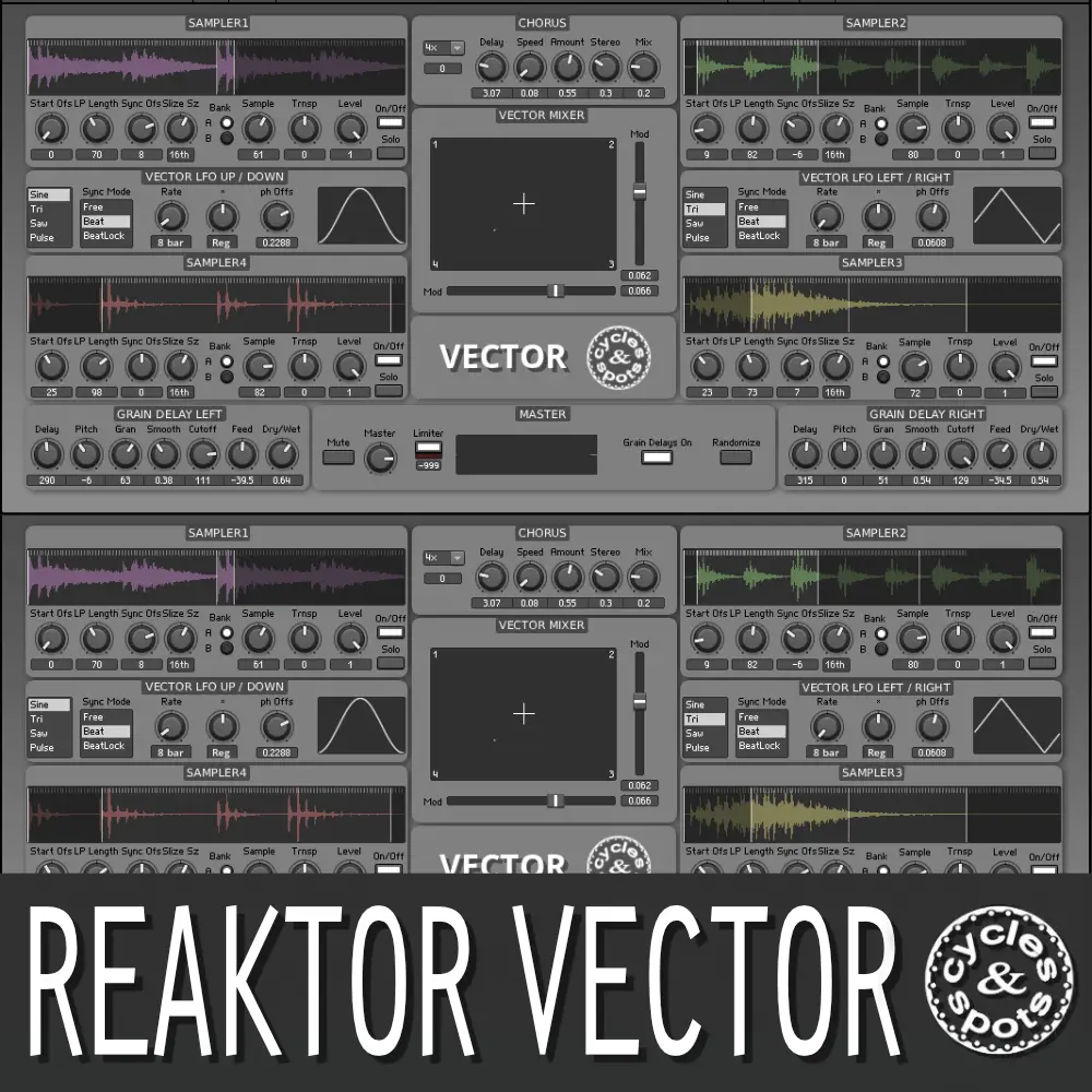 Cycles and Spots - Reaktor Vector Presets Software GUI Artwork