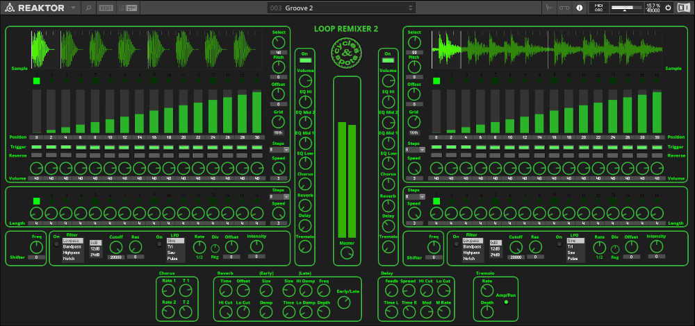 Cycles and Spots - Reaktor Loops Remixer 2 Presets Software GUI Artwork