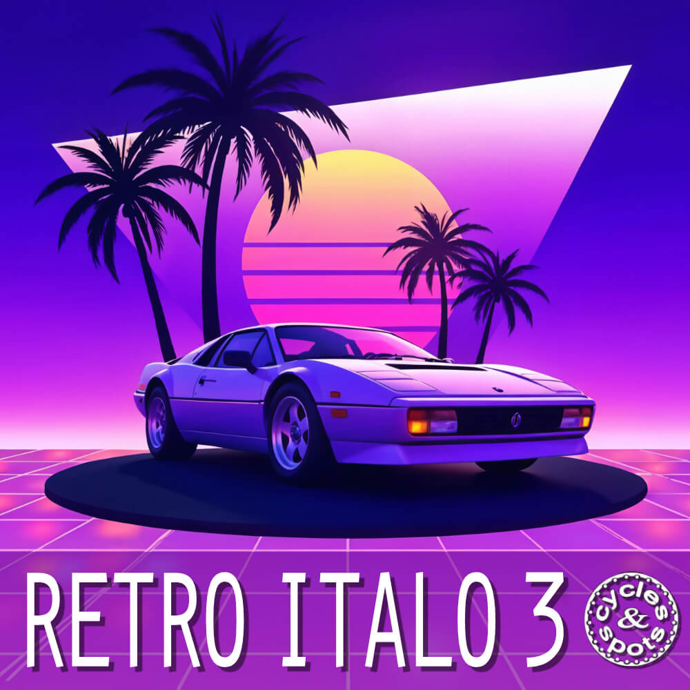 Cycles and Spots - Retro Italo 3 Sample Packs Software GUI Artwork