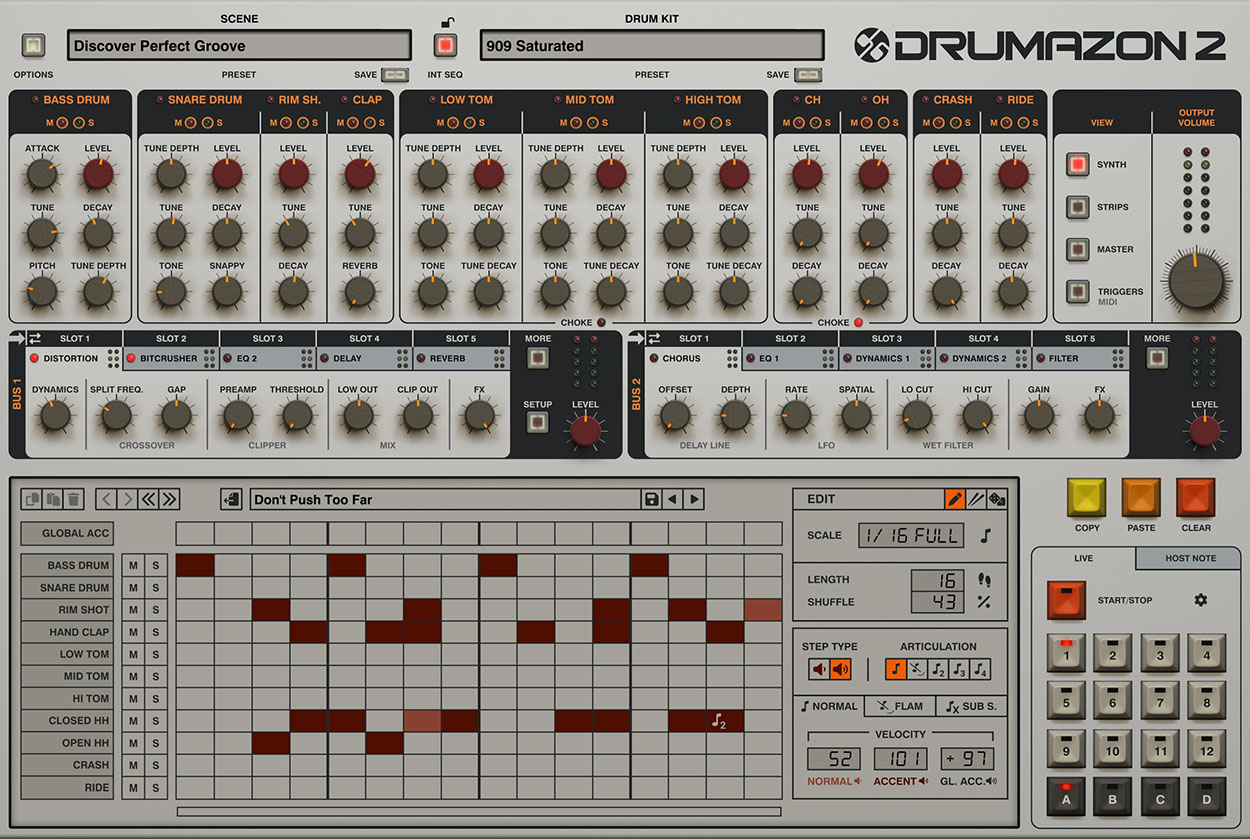 D16 Group - Drumazon 2 Plugins & FX Software GUI Artwork