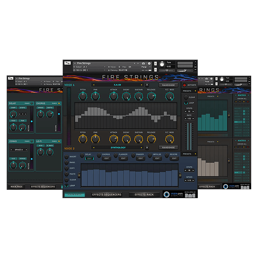 DAG Alliance - Fire Strings Kontakt Instruments Software GUI Artwork