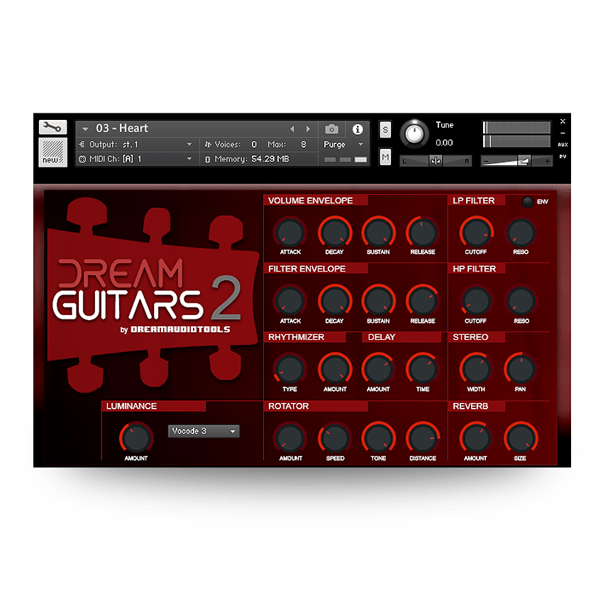 Dream Audio Tools - Dream Guitars Vol 2 Kontakt Instruments Software GUI Artwork
