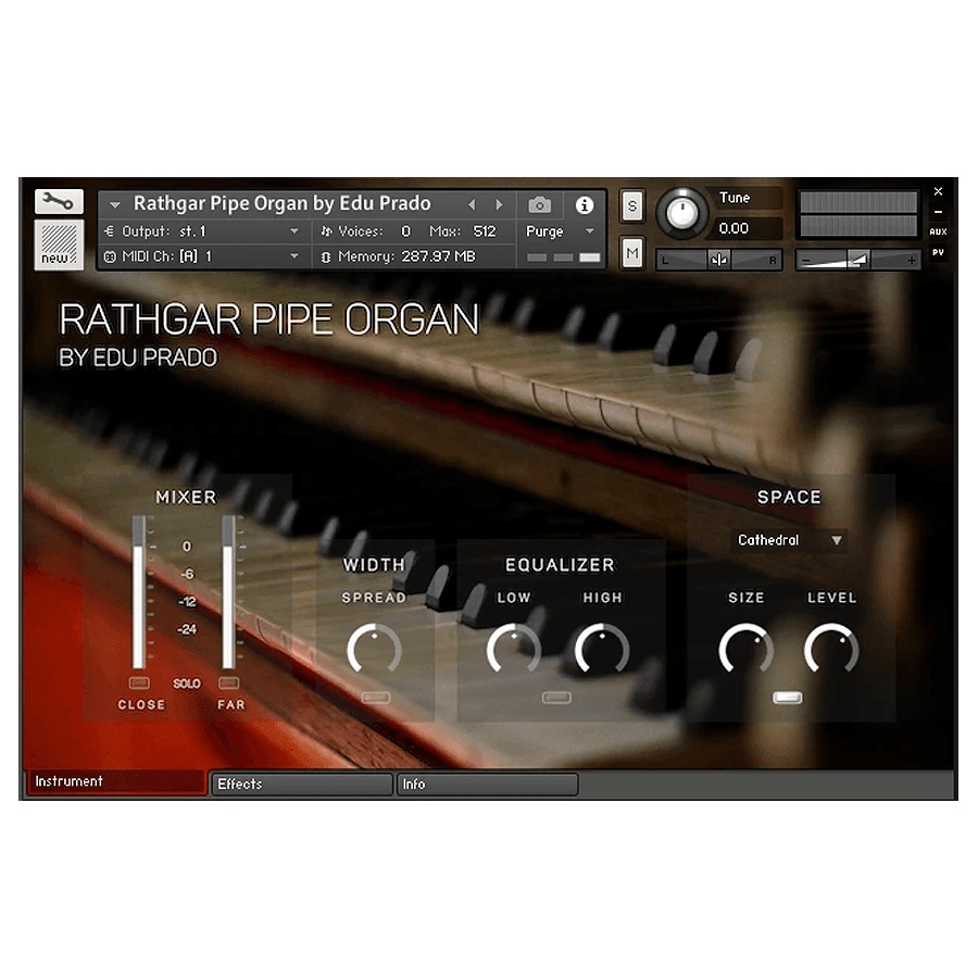 Edu Prado Sounds - Rathgar Pipe Organ Kontakt Instruments Software GUI Artwork