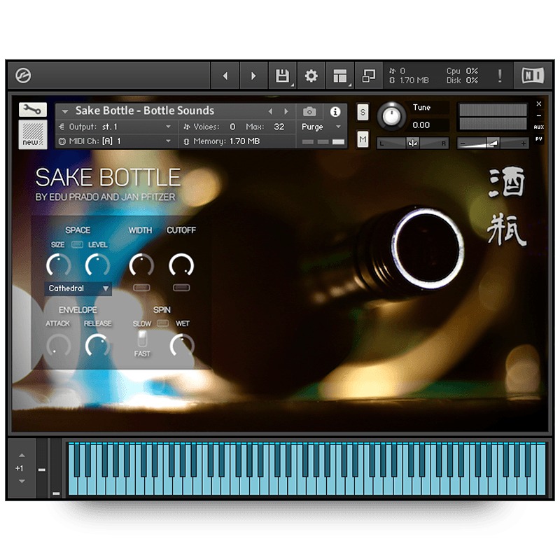 Edu Prado Sounds - Sake Bottle Kontakt Instruments Software GUI Artwork