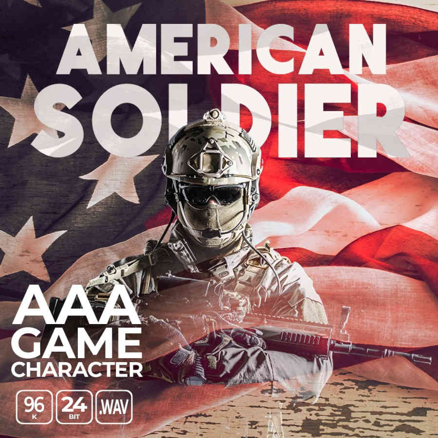Epic Stock Media - AAA Game Character American Soldier - Male Sample Packs Software GUI Artwork