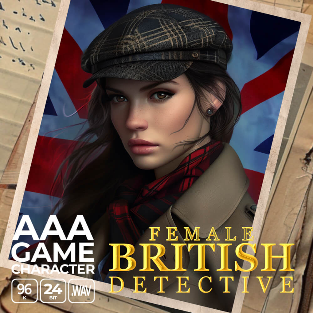 Epic Stock Media - AAA Game Character British Female Detective Sample Packs Software GUI Artwork