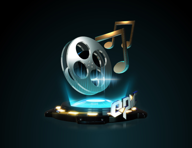 Epic Stock Media - Commercial Music - Production Music Library Sample Packs Software GUI Artwork
