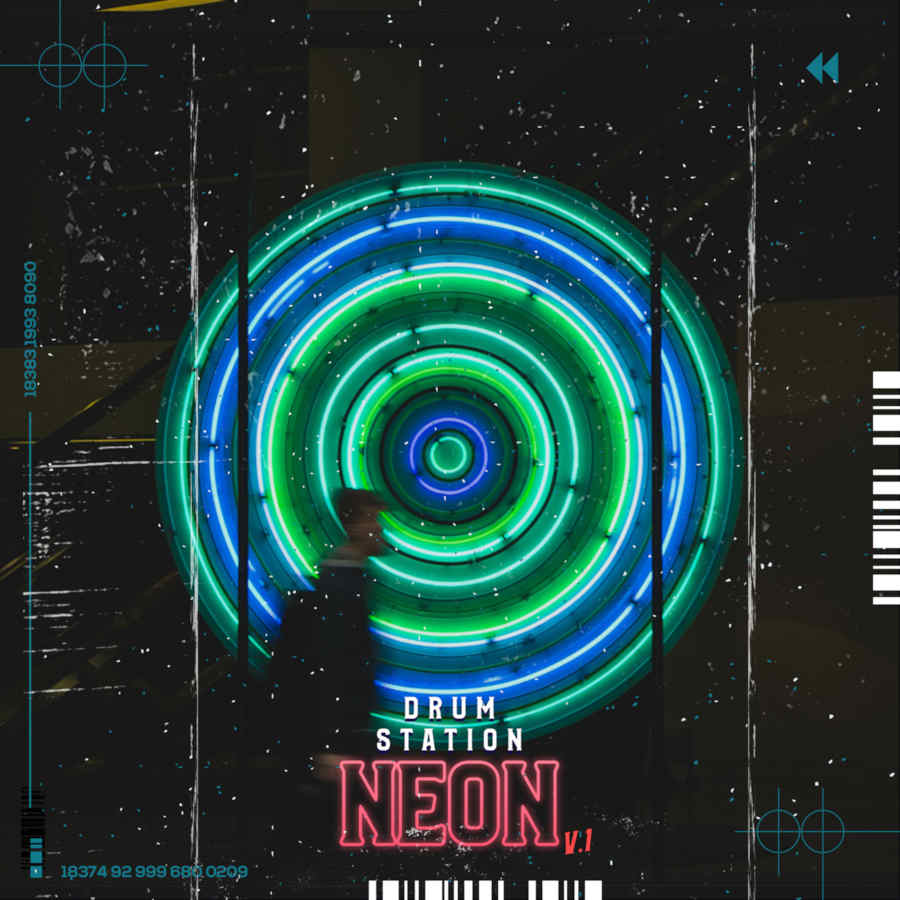 Epic Stock Media - Drum Station Neon Vol. 1 Sample Packs Software GUI Artwork