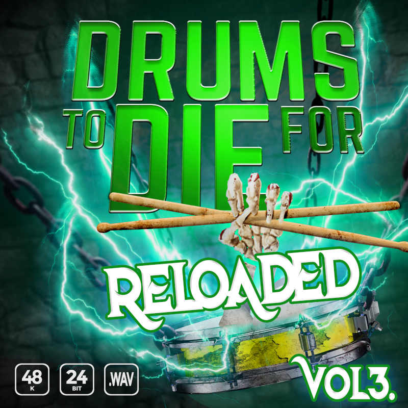 Epic Stock Media - Drums To Die For Reloaded Vol. 3  Sample Packs Software GUI Artwork