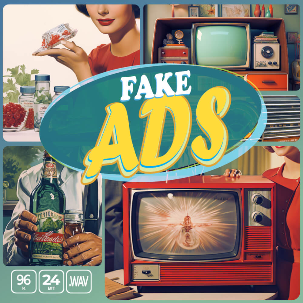 Epic Stock Media - Fake Advertisements and Radio Sound Effects Audio Construction Kit Sample Packs Software GUI Artwork