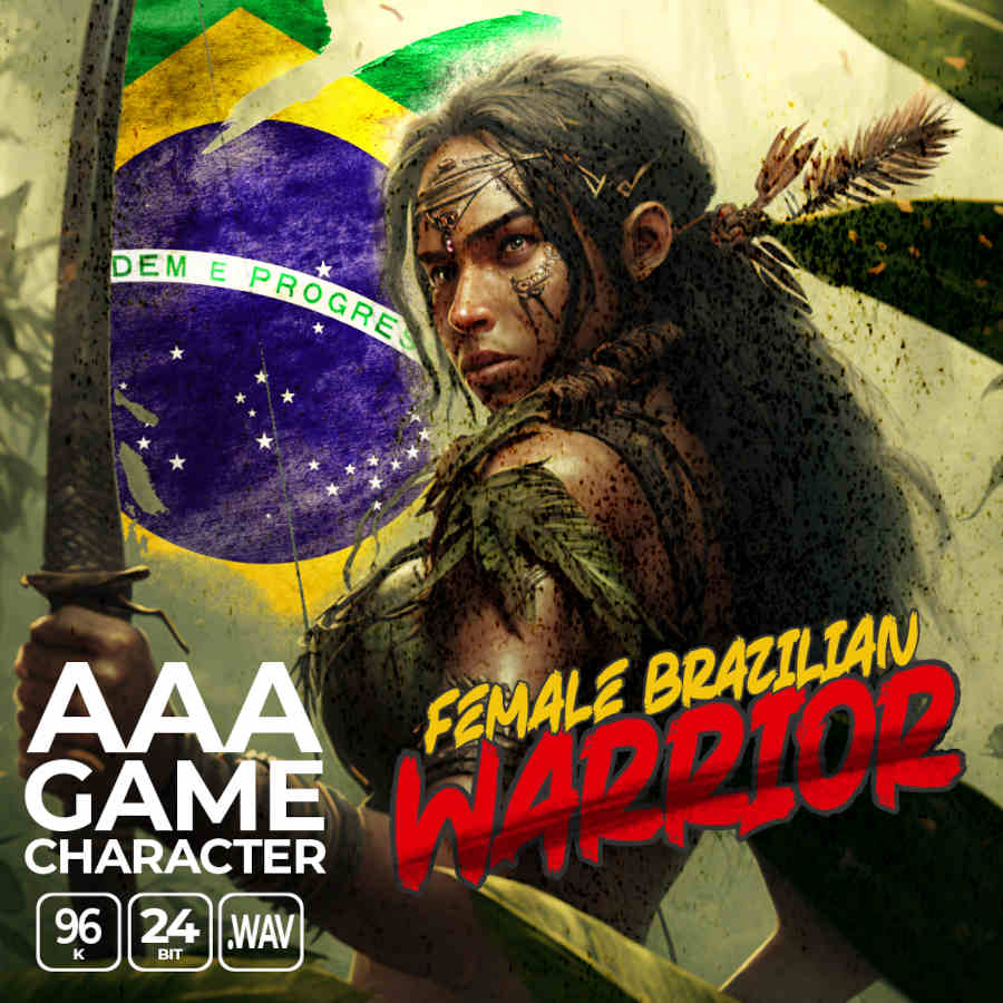 Epic Stock Media - AAA Game Character Female Brazilian Warrior Sample Packs Software GUI Artwork