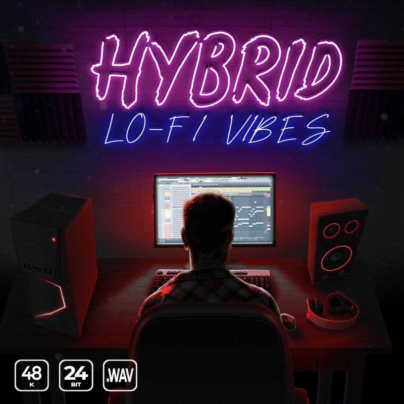 Epic Stock Media - Hybrid Lo-fi Vibes Sample Packs Software GUI Artwork