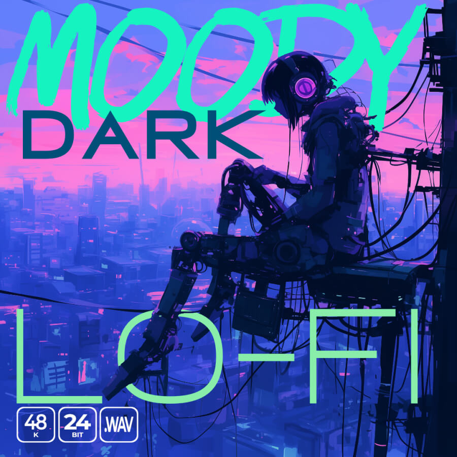 Epic Stock Media - Moody Dark Lo-Fi Sample Packs Software GUI Artwork
