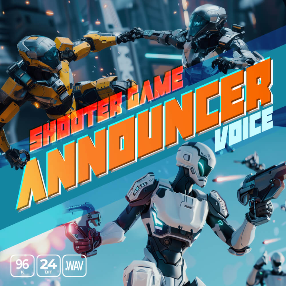 Epic Stock Media - Shooter Game Announcer Voice Sample Packs Software GUI Artwork